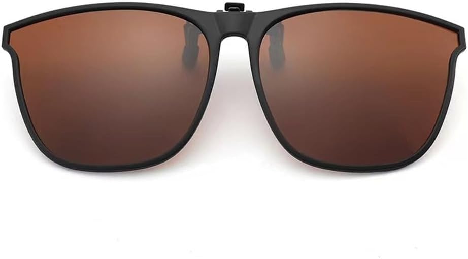 

Поляризованные солнцезащитные очки с зажимом для мужчин и женщин, фотохромные автомобильные очки для водителя, очки ночного видения, антибликовые винтажные очки KTUCN, Brown