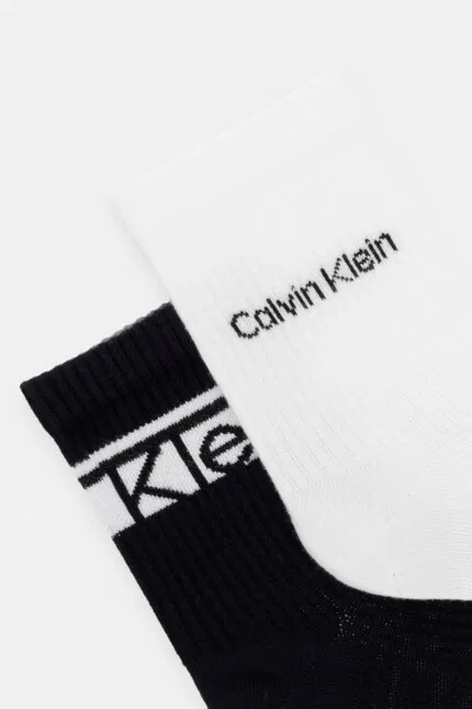 Носки женские хлопковые 2 шт Calvin Klein, черный — фото 2