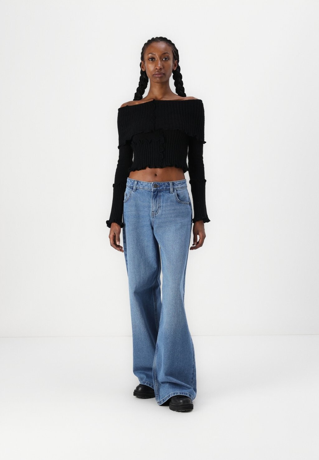 

Джинсы свободного кроя NMANDY DAD JEANS Noisy May, синий деним