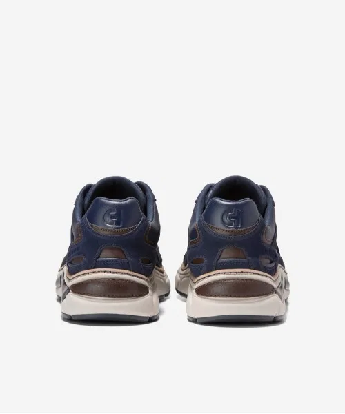 Мужские кроссовки из натуральной кожи Grand Pro Millenia COLE HAAN тёмно-синие — фото 4