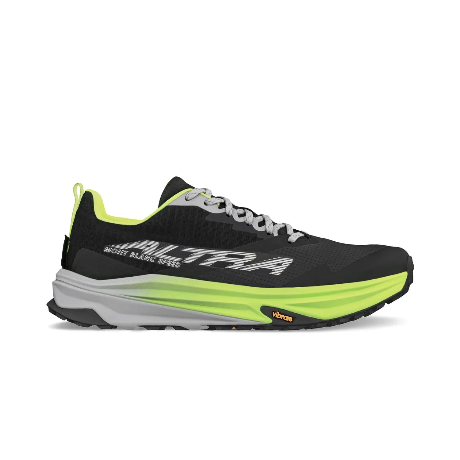 Женские скоростные трейловые беговые кроссовки Mont Blanc Altra, Black/Lime