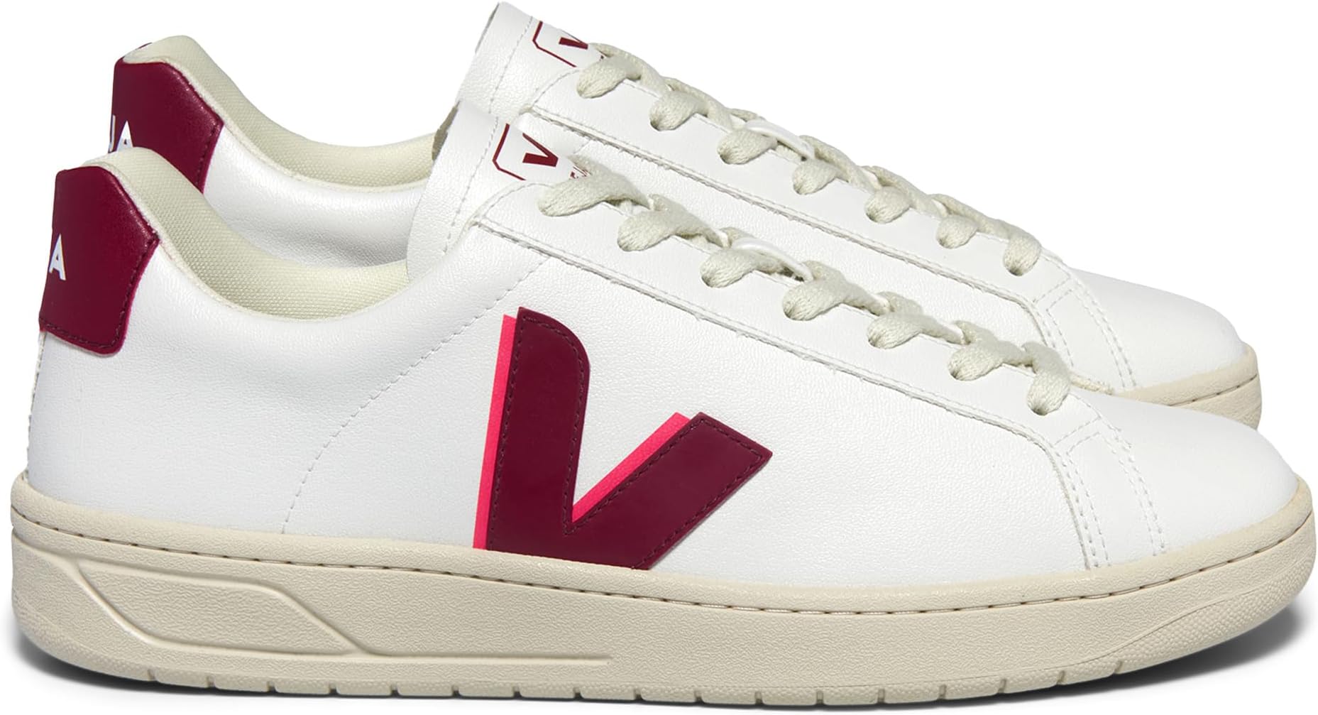 Кроссовки VEJA Urca, цвет White/Marsala/Rose Fluo — фото 3