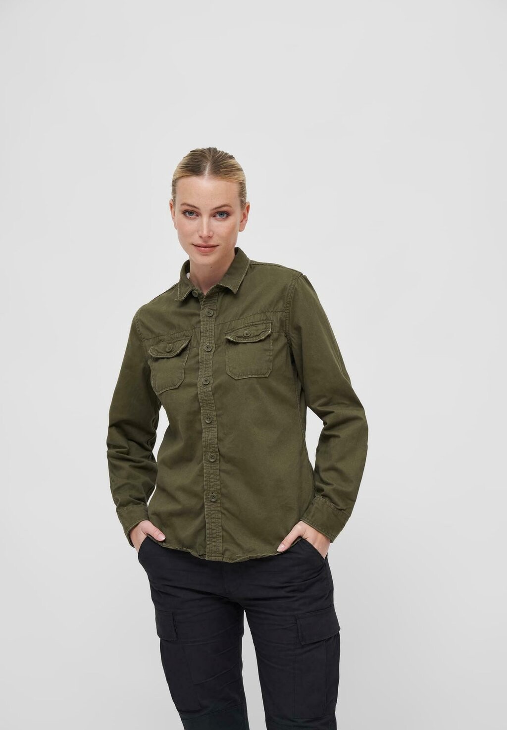 

Рубашка Vintageshirt Longsleeve Brandit, цвет olive