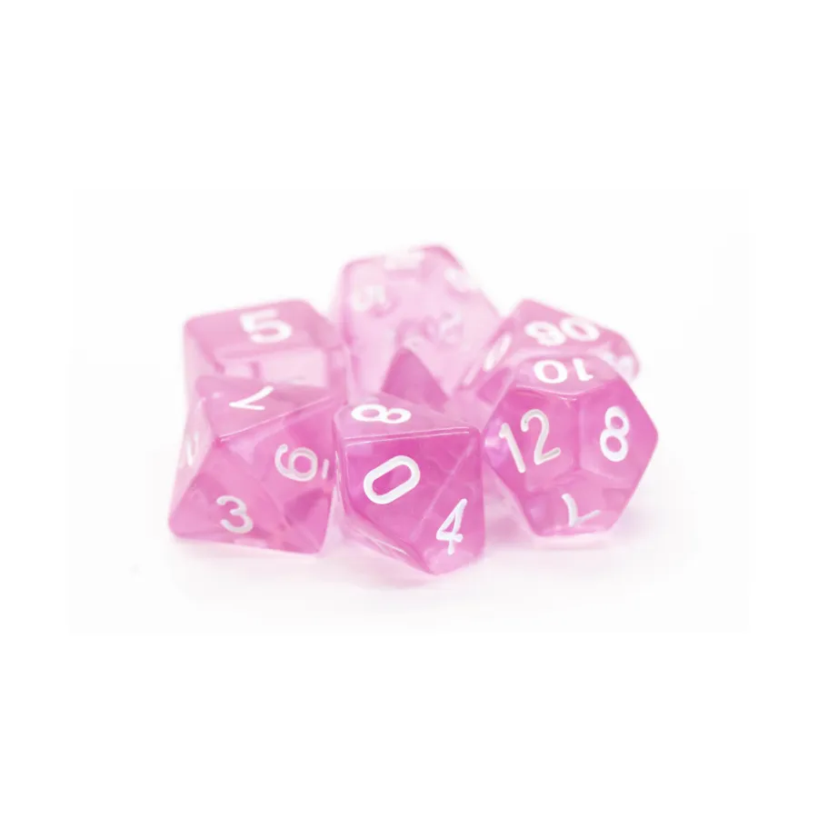 

Полиэфирный комплект Розовый с белым (7), Acrylic-Resin Dice - Translucent