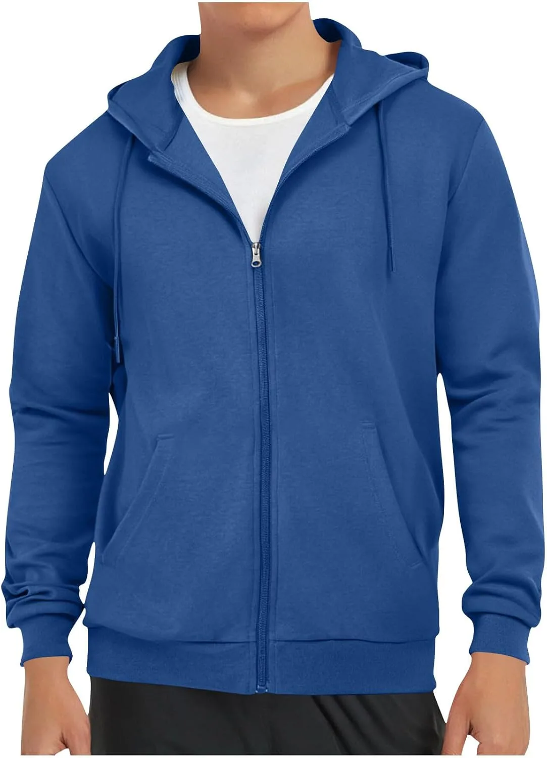 

Толстовка с капюшоном на молнии, оверсайз, однотонная