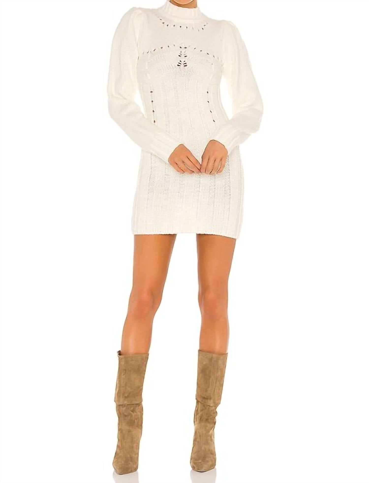 

Платье-свитер Jules цвета слоновой кости For Love & Lemons, слоновая кость