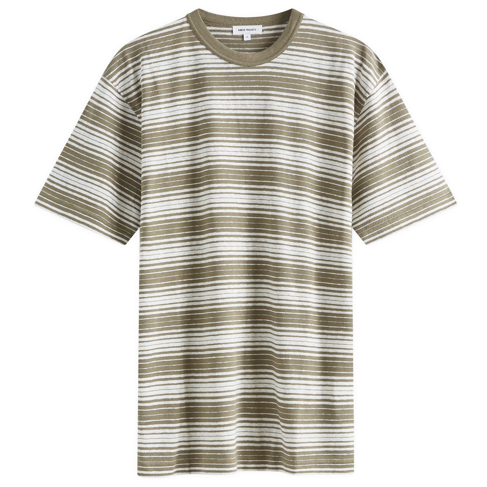 

Футболка Norse Projects Johannes Spaced Stripe T-Shirt, цвет Sediment Green