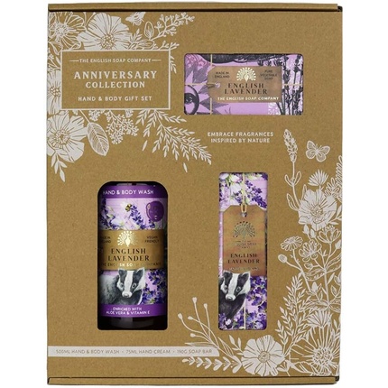 

Подарочный набор на годовщину для рук и тела с английской лавандой The English Soap Company