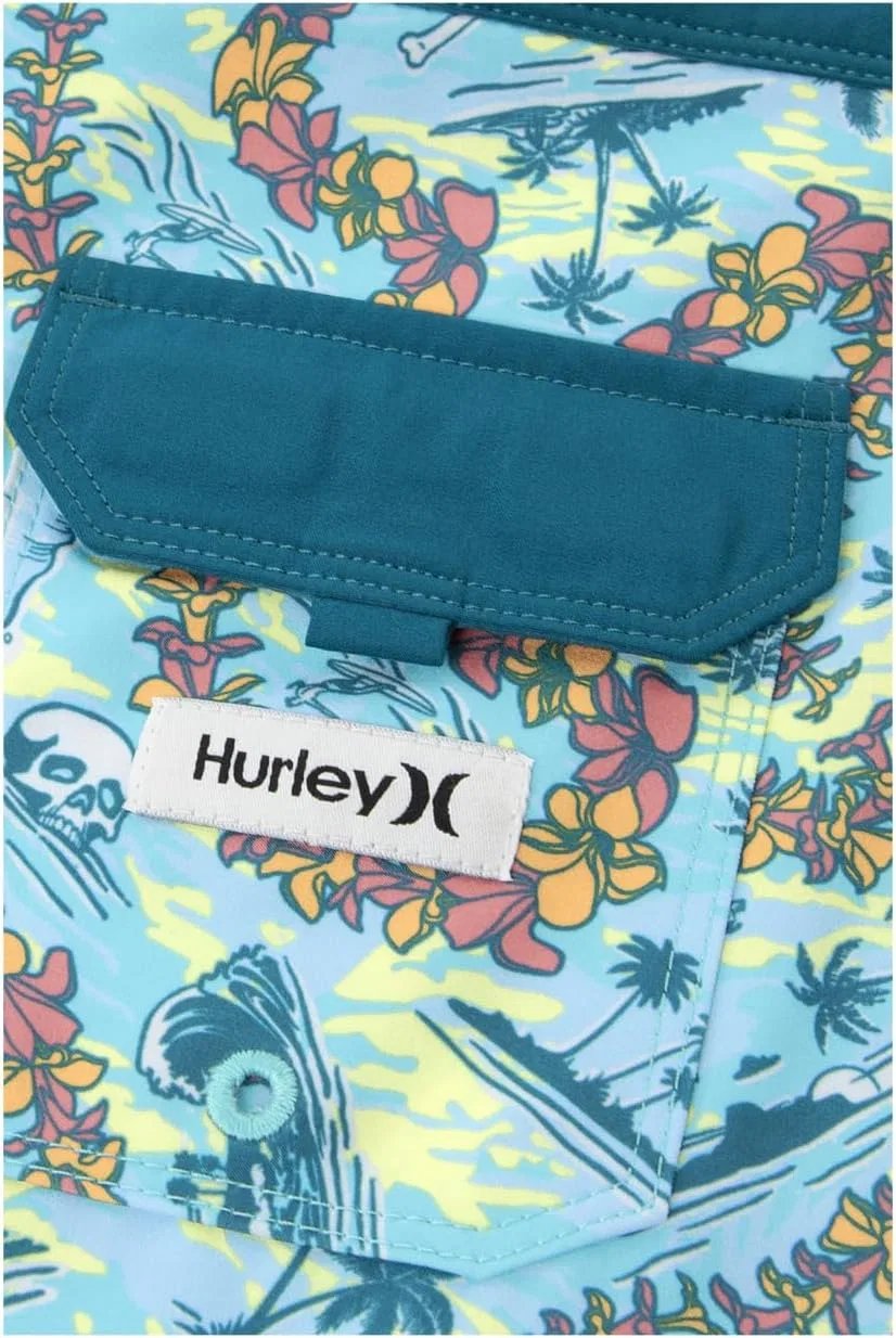 Шорты для серфинга Hurley Boys Doodle Lei, цвет Blue Dream — фото 4