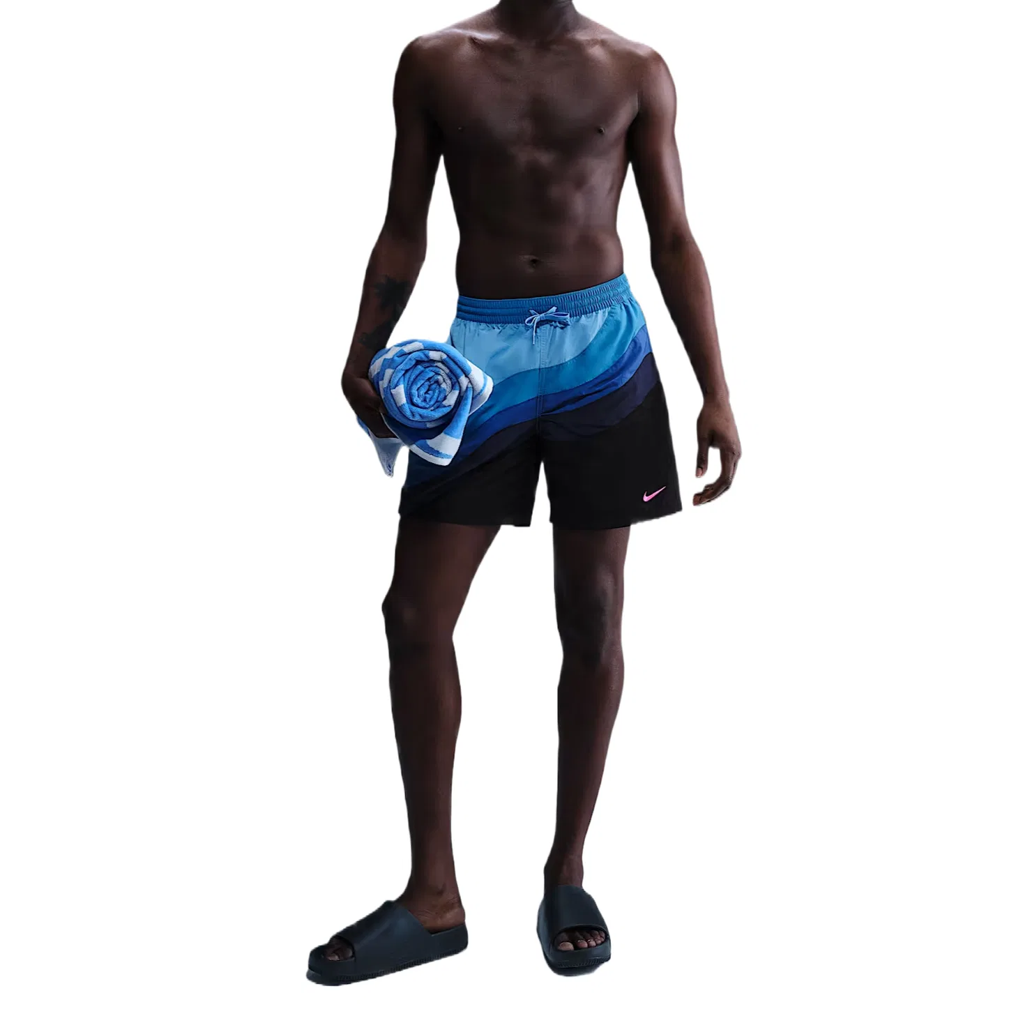 Пляжные шорты Nike Blue Black — фото 3