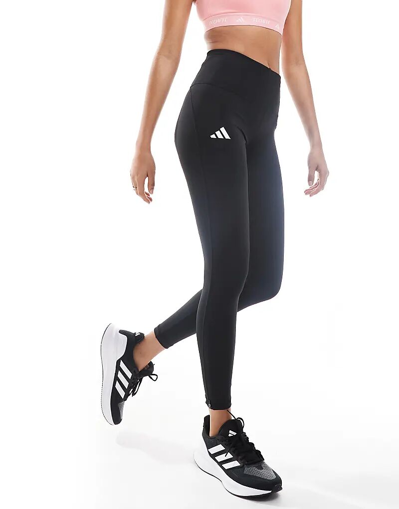 Леггинсы adidas Running Adizero полной длины черного цвета adidas performance — фото 3