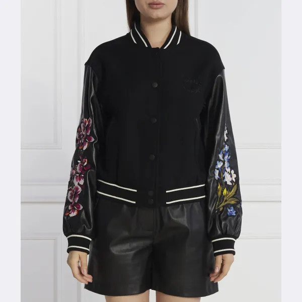

Бомбер классического кроя с добавлением шерсти Desigual, черный