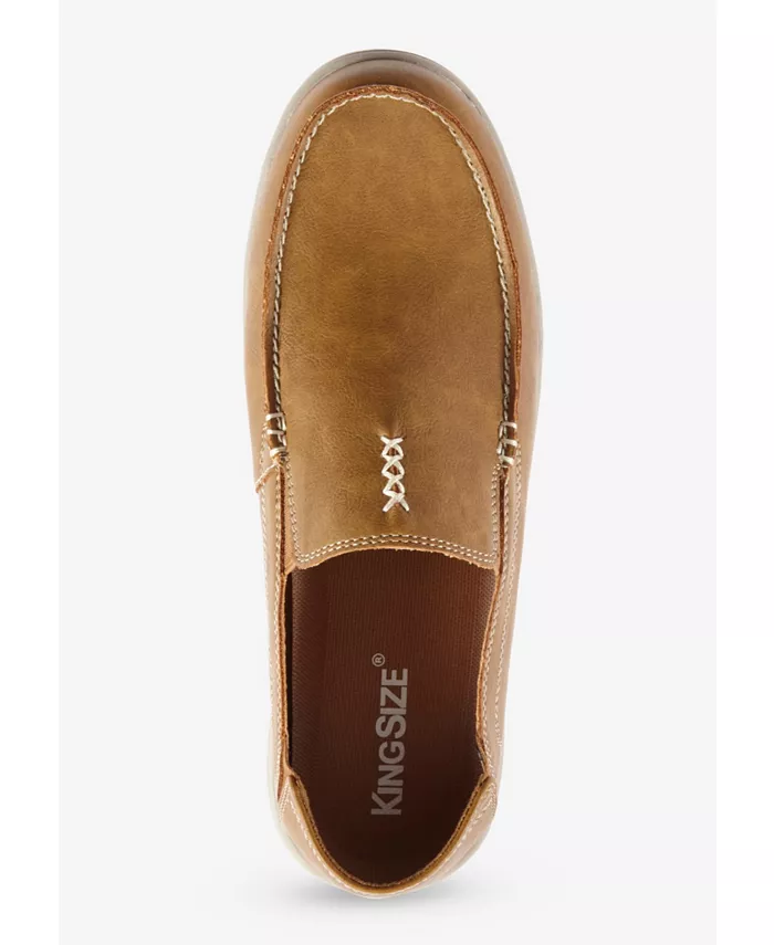 Мужские мокасины-лодочки Slip-On Mock Loafer KingSize, коричневый — фото 2