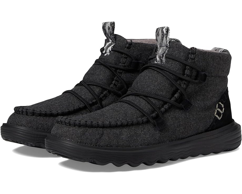 Ботинки Hey Dude Reyes Wool, цвет Black/Black