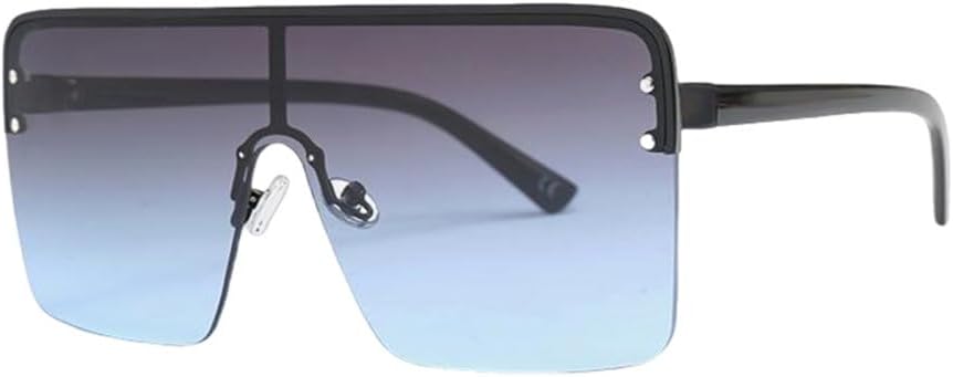 

Большие винтажные солнцезащитные очки из сплава для женщин, роскошные солнцезащитные очки черного цвета, увеличенного размера, с уникальной защитой от УФ-излучения UV400 generic, C2 Gray Blue Lens