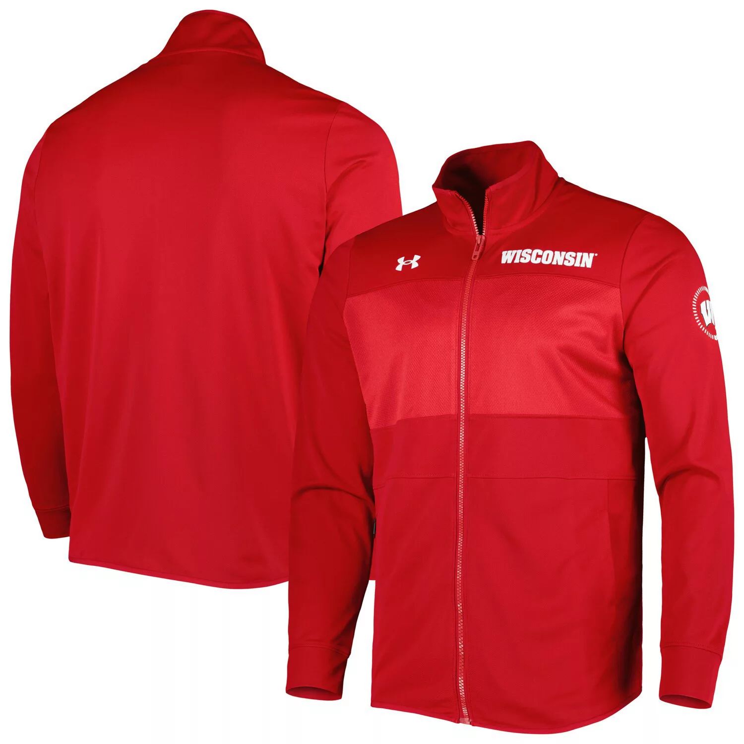 

Мужская красная вязаная утепленная куртка с молнией во всю длину Wisconsin Badgers Under Armour, Красный, Мужская красная вязаная утепленная куртка с молнией во всю длину Wisconsin Badgers Under Armour