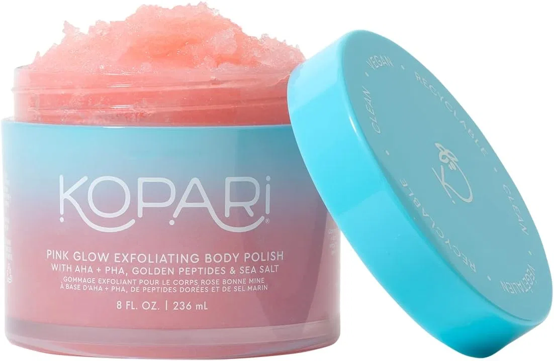 Скраб для тела AHA Kopari Pink Glow Exfoliating Body Polish, 237 мл, розовый