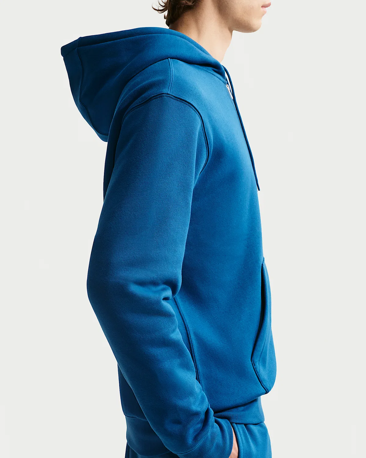 Мужская флисовая кофта на молнии Nike Club, Court Blue/Court Blue/Light Khaki — фото 2