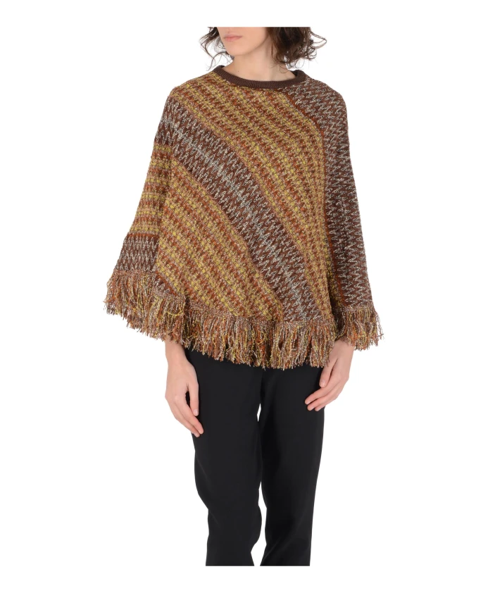

Пончо из смесовой шерсти Missoni, мультиколор