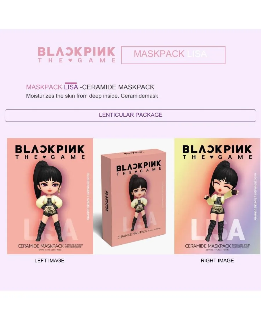 SIIA Cosmetics Набор масок BLACKPINK THE GAME - LISA (CERAMIDE) — фото 4