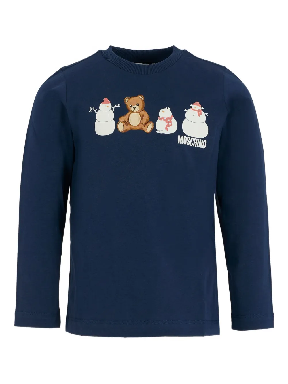 

Футболка с длинными рукавами Moschino Kids, синий