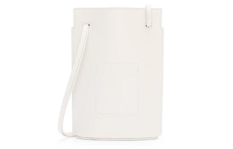LOEWE Классическая женская сумка из коровьей кожи через плечо мягкая белая — фото 3