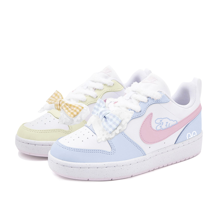 

Детские кроссовки для скейтбординга Court Borough Low для подростков Nike, синий/желтый