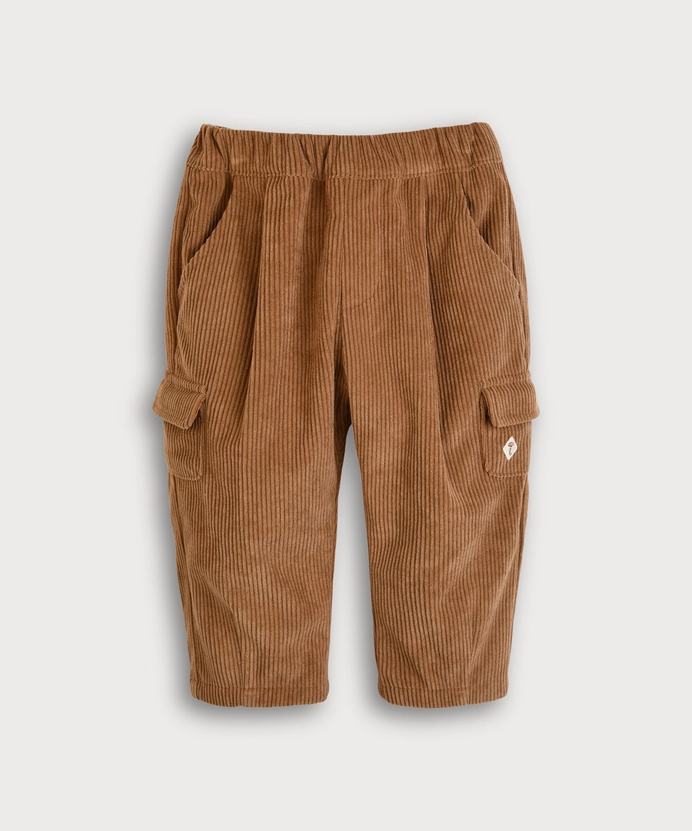 Цветные вельветовые свободные брюки Moimoln, brown
