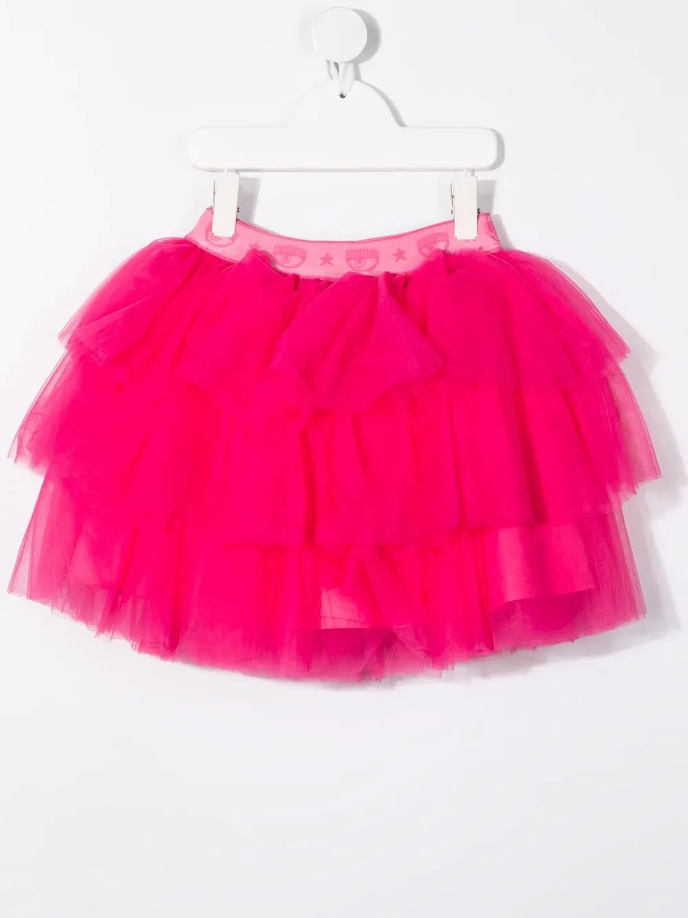 Юбка из тюля с логотипом Chiara Ferragni Kids, розовый — фото 2