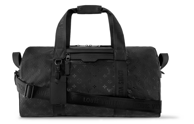 

LOUIS VUITTON Сумка Keepall Canvas с кожаной отделкой через плечо дорожная мужская черная