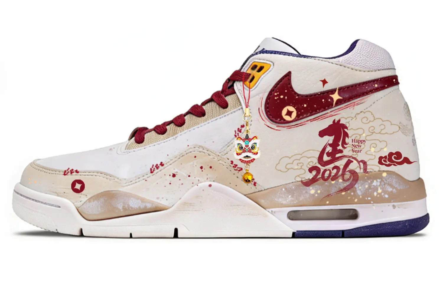 

Nike Кроссовки баскетбольные Mid top Flight Legacy Red Horse Prosperity Slip Resistant мужские