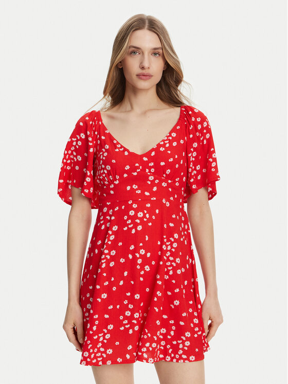 

Летнее платье стандартный крой ERJWD03880 Roxy, красный