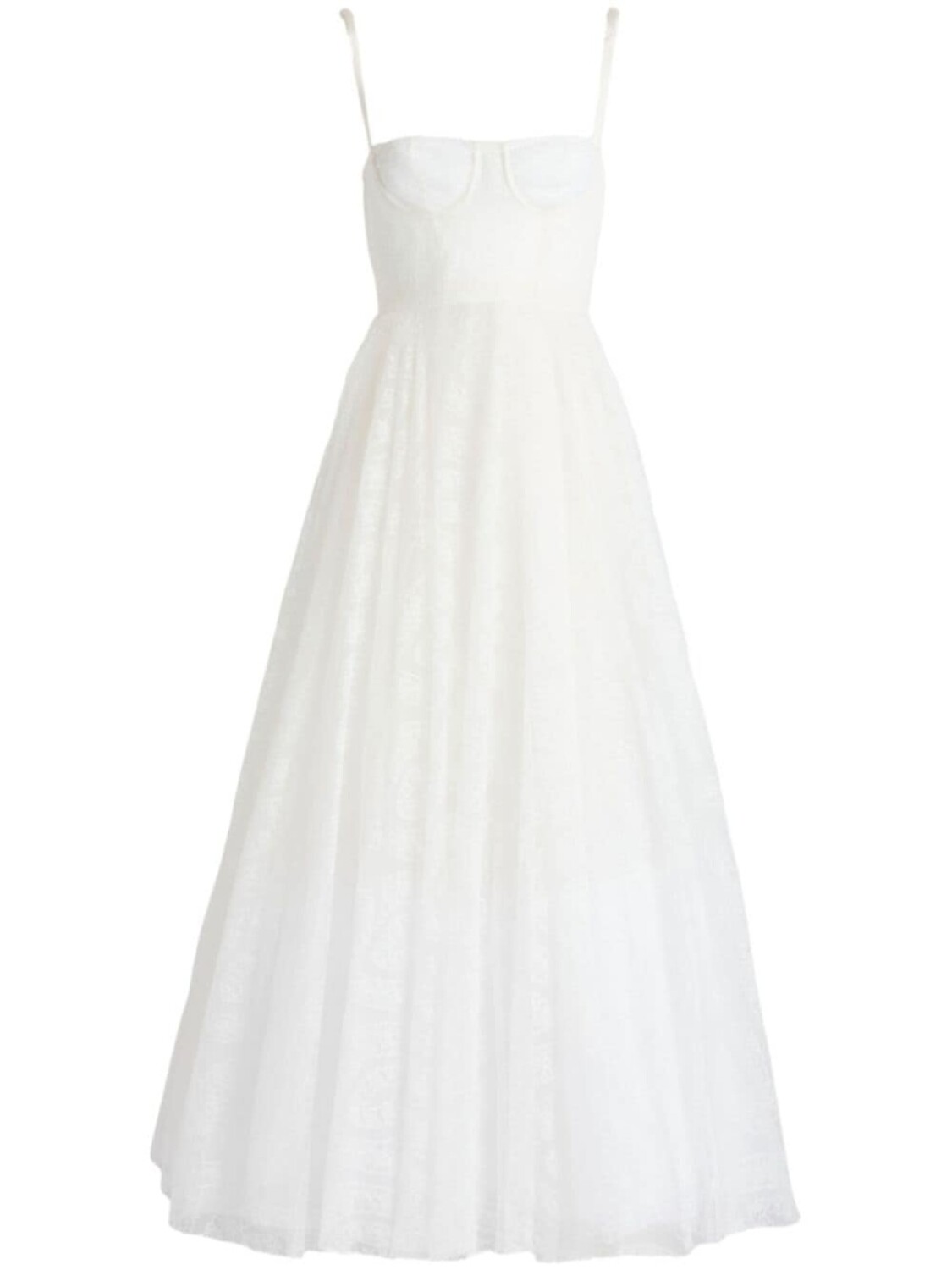 

Giambattista Valli платье миди из кружева Chantilly, белый