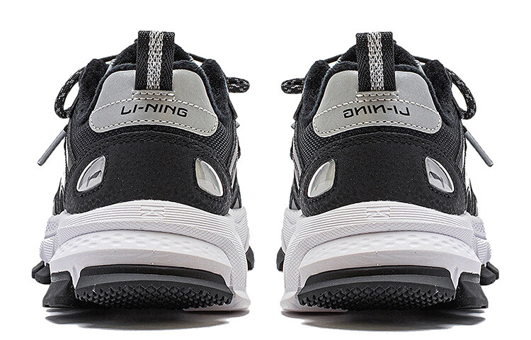Кроссовки LINING YOUNG Sports Life Collection Kids Lifestyle Shoes GS Low-top Black Fleece-lined, черный — фото 4