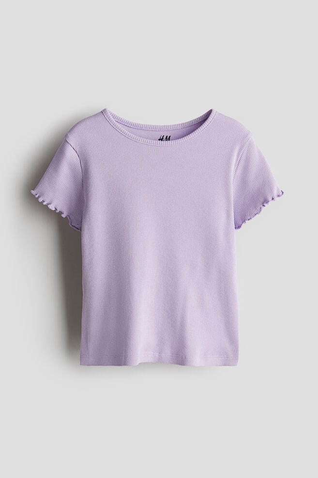 

Рубашка из ребристого джерси H&M, фиолетовый