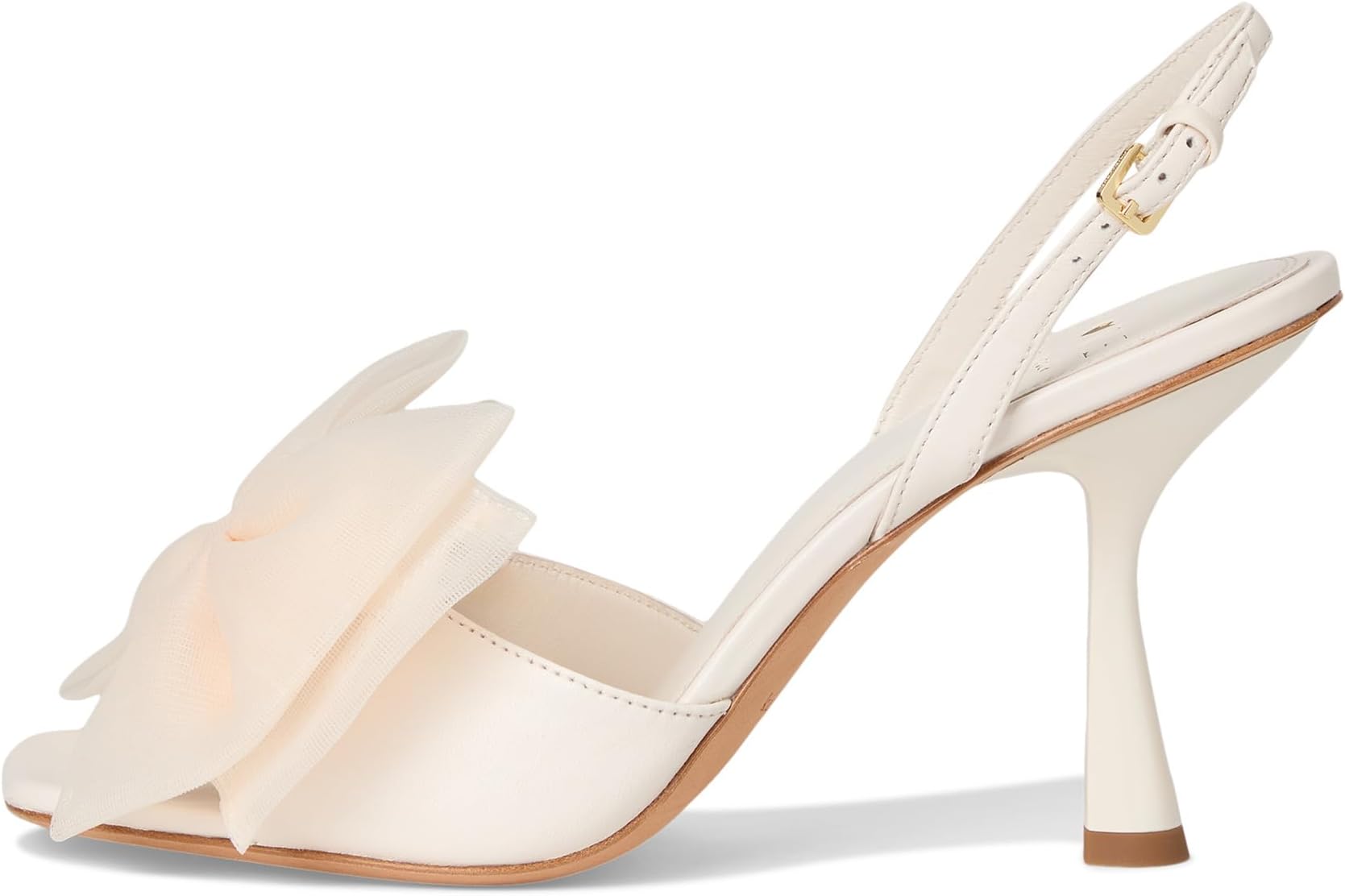 Туфли Kate Spade New York Beau Mesh Heeled Sandals, кремовый — фото 4