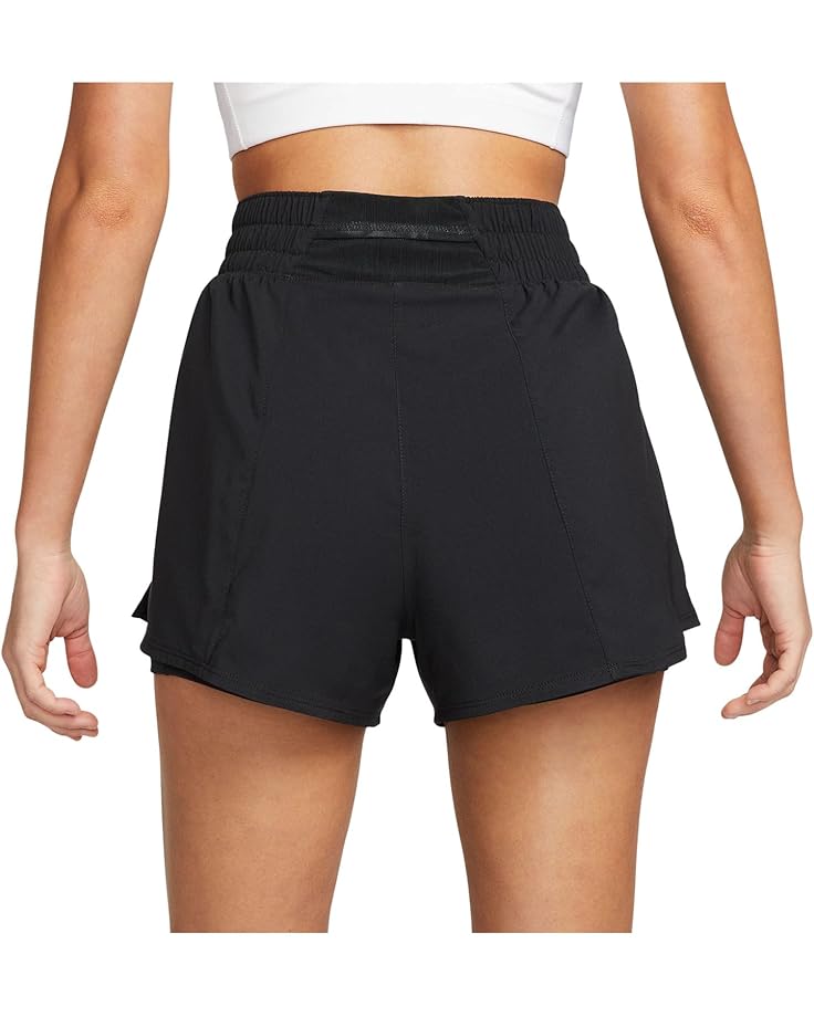 Женские шорты Nike Dri-Fit High-Waisted 3" 2-in-1, Black/Reflective Silver — фото 2