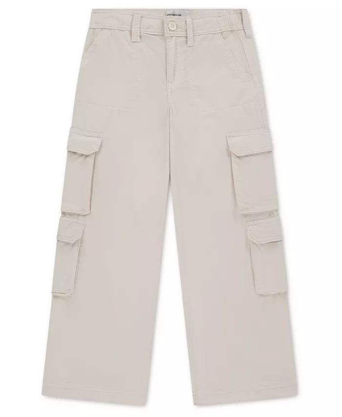 

Детские вельветовые брюки карго с широкими штанинами Abercrombie Kids, загар/бежевый