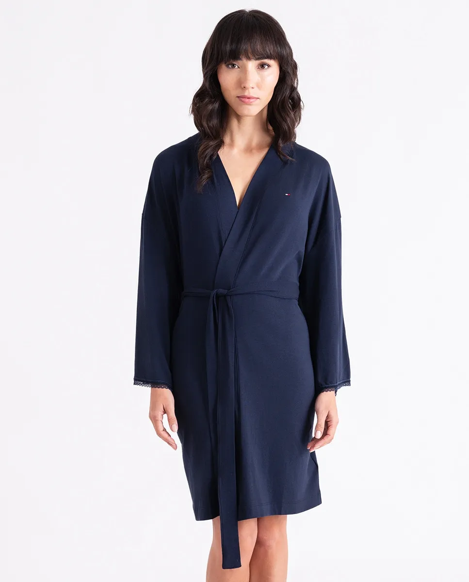 

Короткое кимоно из модала Tommy Hilfiger, темно-синий