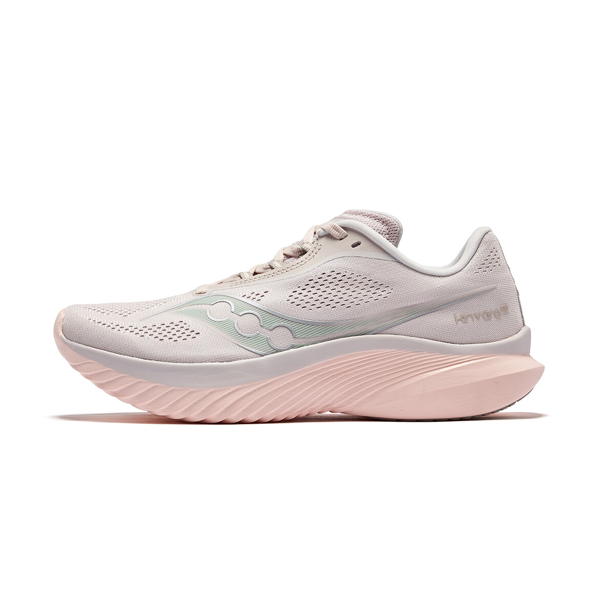 

Кроссовки женские Kinvara 15 с низким верхом, светло-розовые, зеленые Saucony