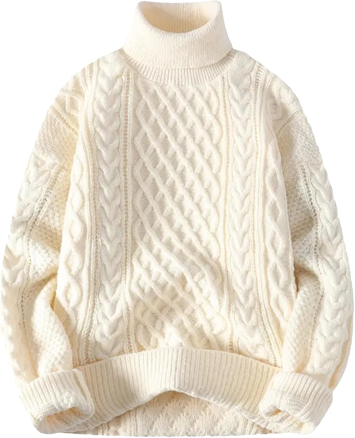 

Мужской водолазный свитер однотонный вязаный