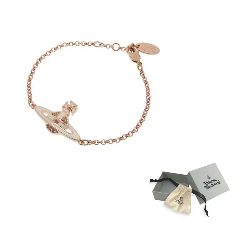 

Vivienne Westwood Металлический браслет для женщин бежевый/розовое золото