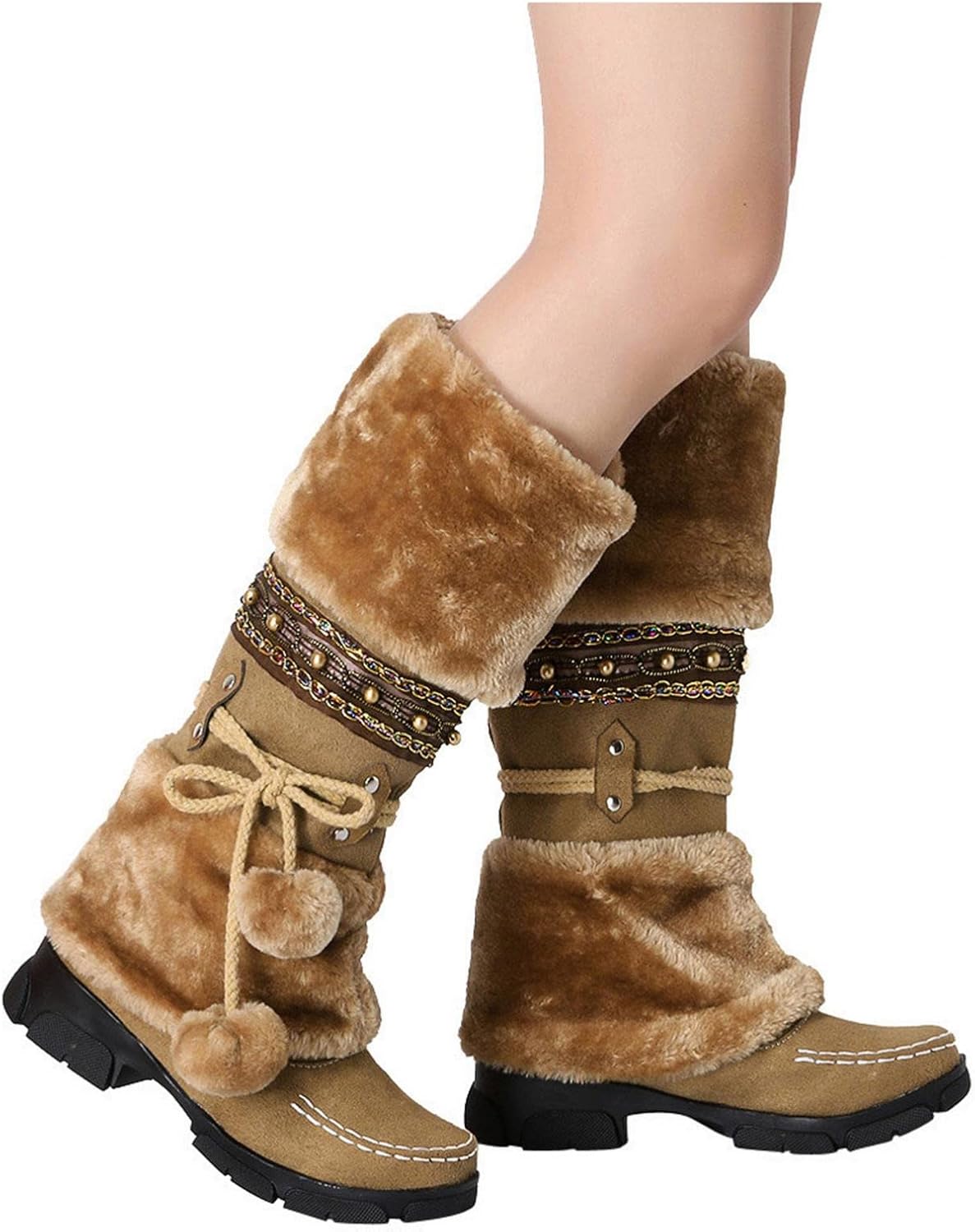 

Женские сапоги Hbeylia до середины голени, коричневый