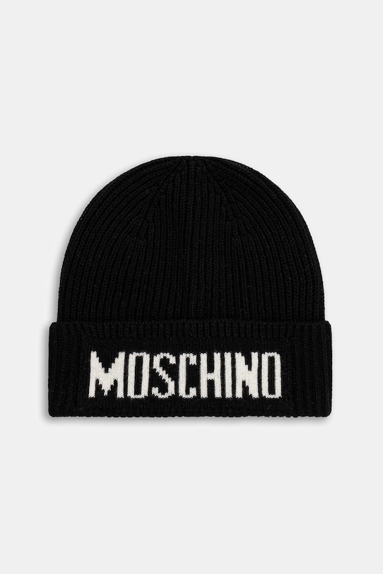 

Шерстяная шапка Moschino, черный