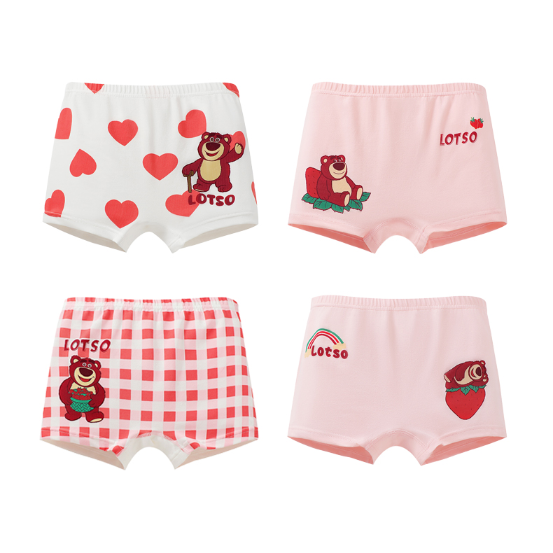 

Трусы 4 шт подростковые Disney, 100% Cotton Antibacterial Lotso Women'S[Consider 1 Size Up]