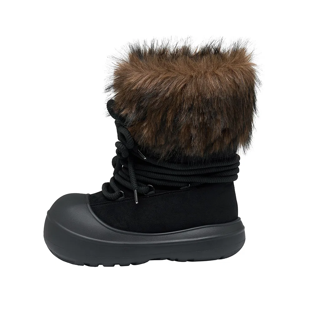 Мужские коричневые зимние ботинки Skadi Rope Fur от Lecyto
