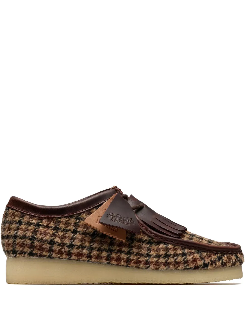 

Сапоги с бахромой и твидовым узором Clarks Originals, коричневый