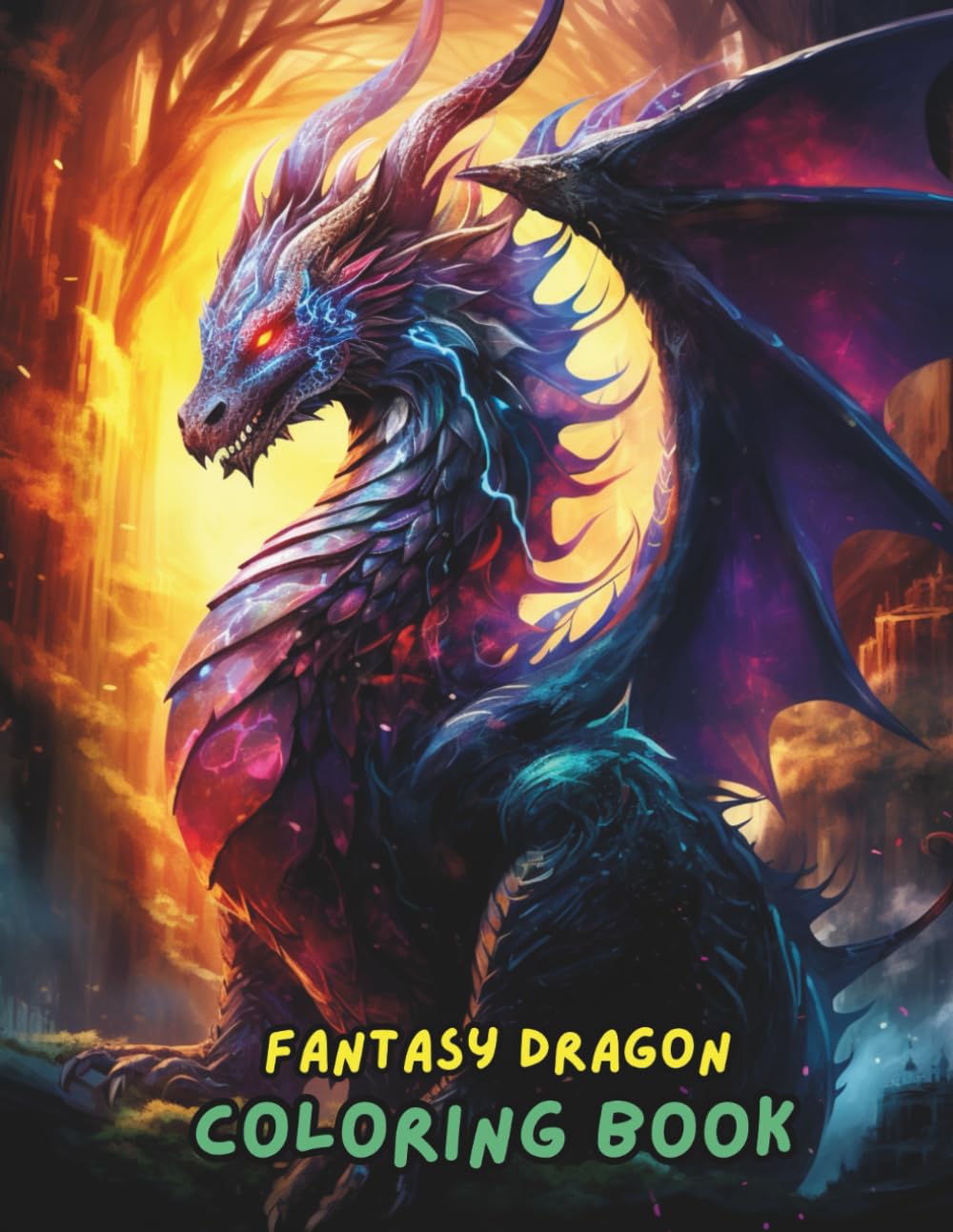 

Fantasy Dragon Coloring Book: Majestic Creatures, Fire-Breathing Beasts, Mythical Adventures & Detailed Designs for Relaxation and Creativity (Independently published)