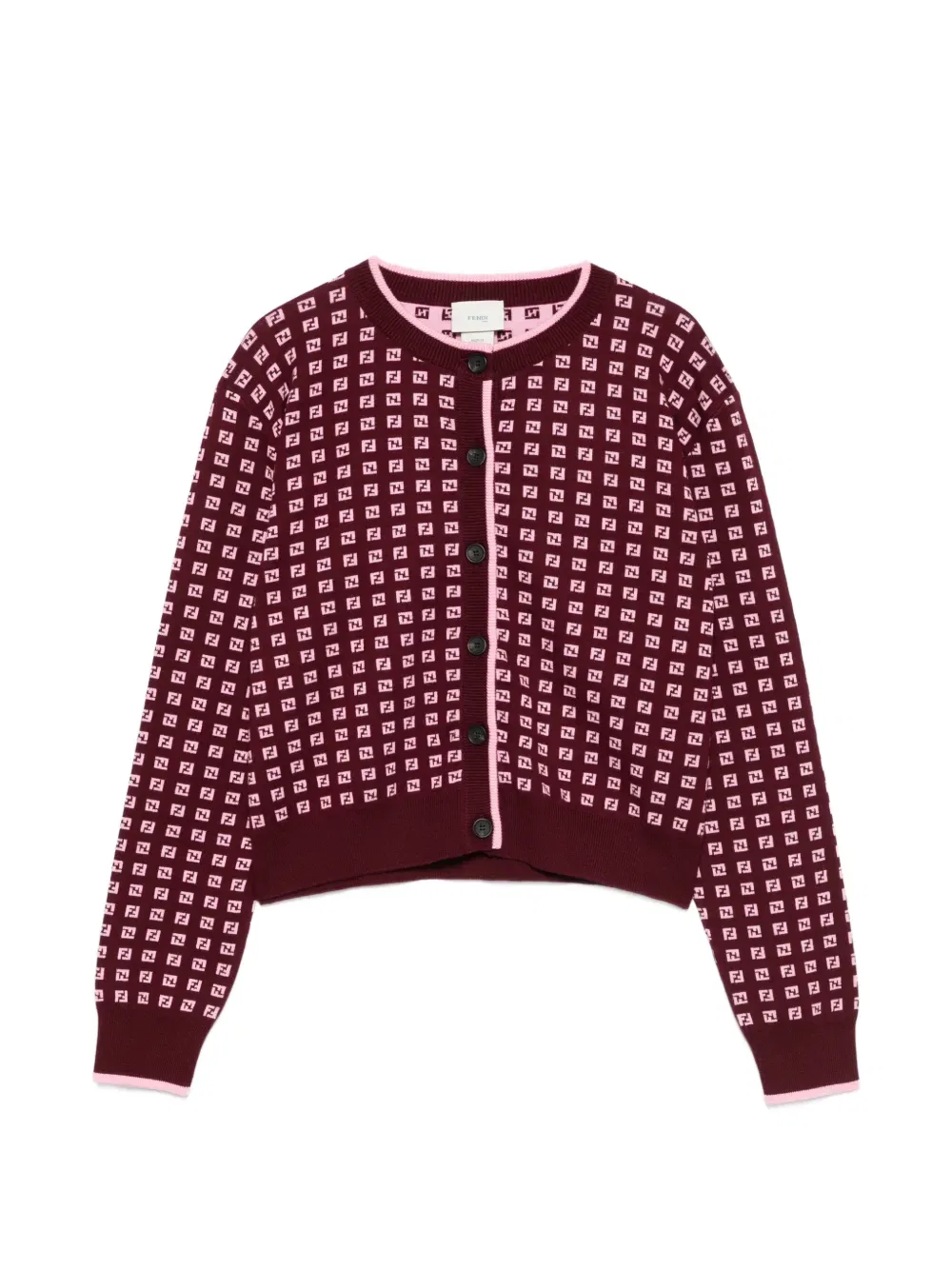 Кардиган с узором Fff Fendi Kids, красный