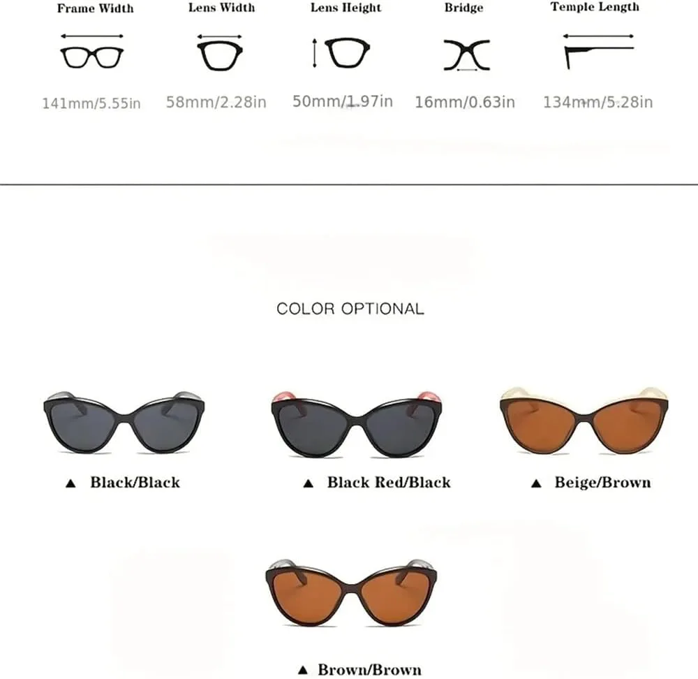 

Солнцезащитные очки Polarzied для женщин и мужчин, модные классические очки «кошачий глаз» для женщин, очки для вечеринок Travrl, очки UV400 KTUCN, Brown Tea